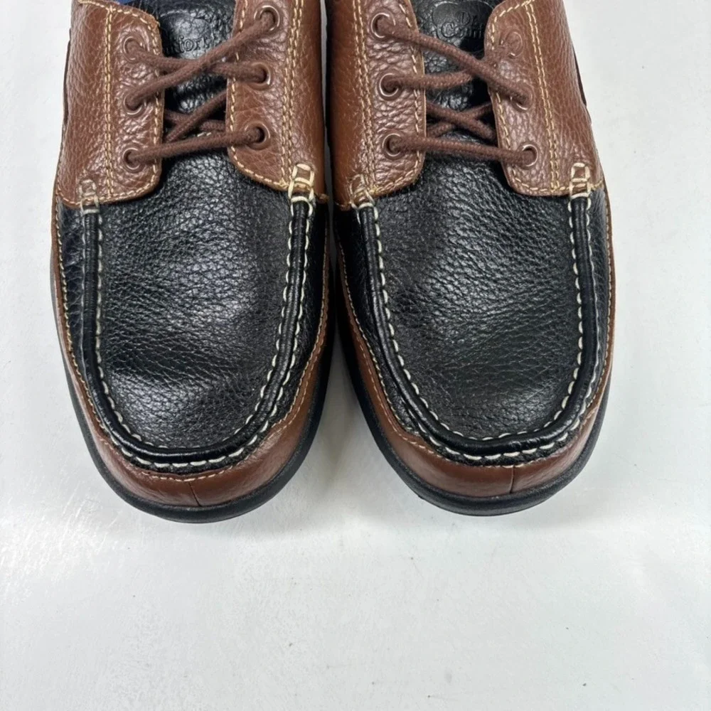 Dr. Comfort Patrick Men's US 11.5W Brown/Black Leather Diabetic Boat Shoes 8560